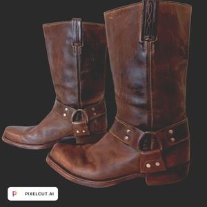 Tony Mora handmade in Spain leather moto boots size 45euro or 11.5 us